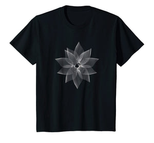 Fractal Art Geometry Moire style Sacred Lotus Flower t-shirt
