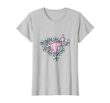 Load image into Gallery viewer, Uterus middle fingers up tee feminist protest shirt
