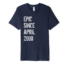 Load image into Gallery viewer, Great 11th Birthday Gift T Shirt Born In April 2008

