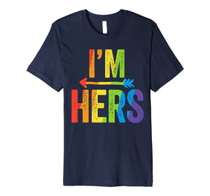I'm Hers Lesbian Pride Shirt LGBT Bride Wedding Pride