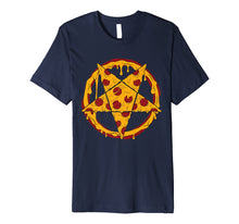 Load image into Gallery viewer, Hail Pizza Pentagram Pepperoni Star Slice T-Shirt
