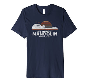 Mandolin Distressed T-Shirt : Gift for Mando Lovers