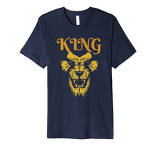Load image into Gallery viewer, King Lion Mens Hustler T-Shirt Gold Print
