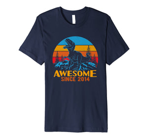 Kids 5th Birthday Gift Shirt Dinosaur 5 years Old Tshirt