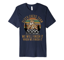Load image into Gallery viewer, Distressed Sloth Chess Team Funny Slow Chess Players gift Premium T-Shirt
