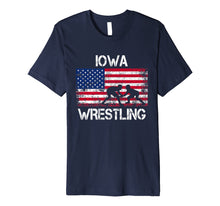Load image into Gallery viewer, Iowa Wrestling American Flag Gift For Wrestler Shirt
