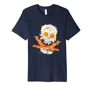 Keto Breakfast Cool Eggs Bacon Pirate Skull Gift Shirt