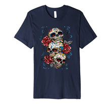 Load image into Gallery viewer, Sugar skull shirt Day of Dead shirt Dia de los Muertos shirt
