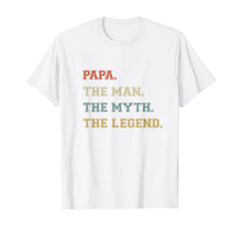 Load image into Gallery viewer, I Am The Papa The Man The Myth And The Legend Varsity Style T-Shirt
