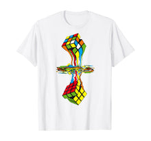 Load image into Gallery viewer, AWESOME GRAPHIC MELTING RUBIK RUBIX RUBICS CUBE Solved Rubik T-Shirt
