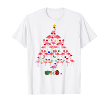 Load image into Gallery viewer, Funny Flamingo Christmas Tree T-Shirt T-Shirt

