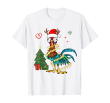 Load image into Gallery viewer, Chicken Christmas Reindeer Christmas Lights Pajama Costume T-Shirt
