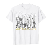 Load image into Gallery viewer, December 2001 Tee 18 Year Old Shirt 2001 18th Birthday Gift T-Shirt
