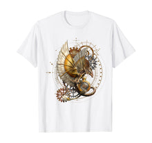 Load image into Gallery viewer, Steampunk Dragon on watch gift vintage t shirt
