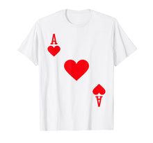 Load image into Gallery viewer, Ace of Hearts Costume T-Shirt Halloween Deck of Cards
