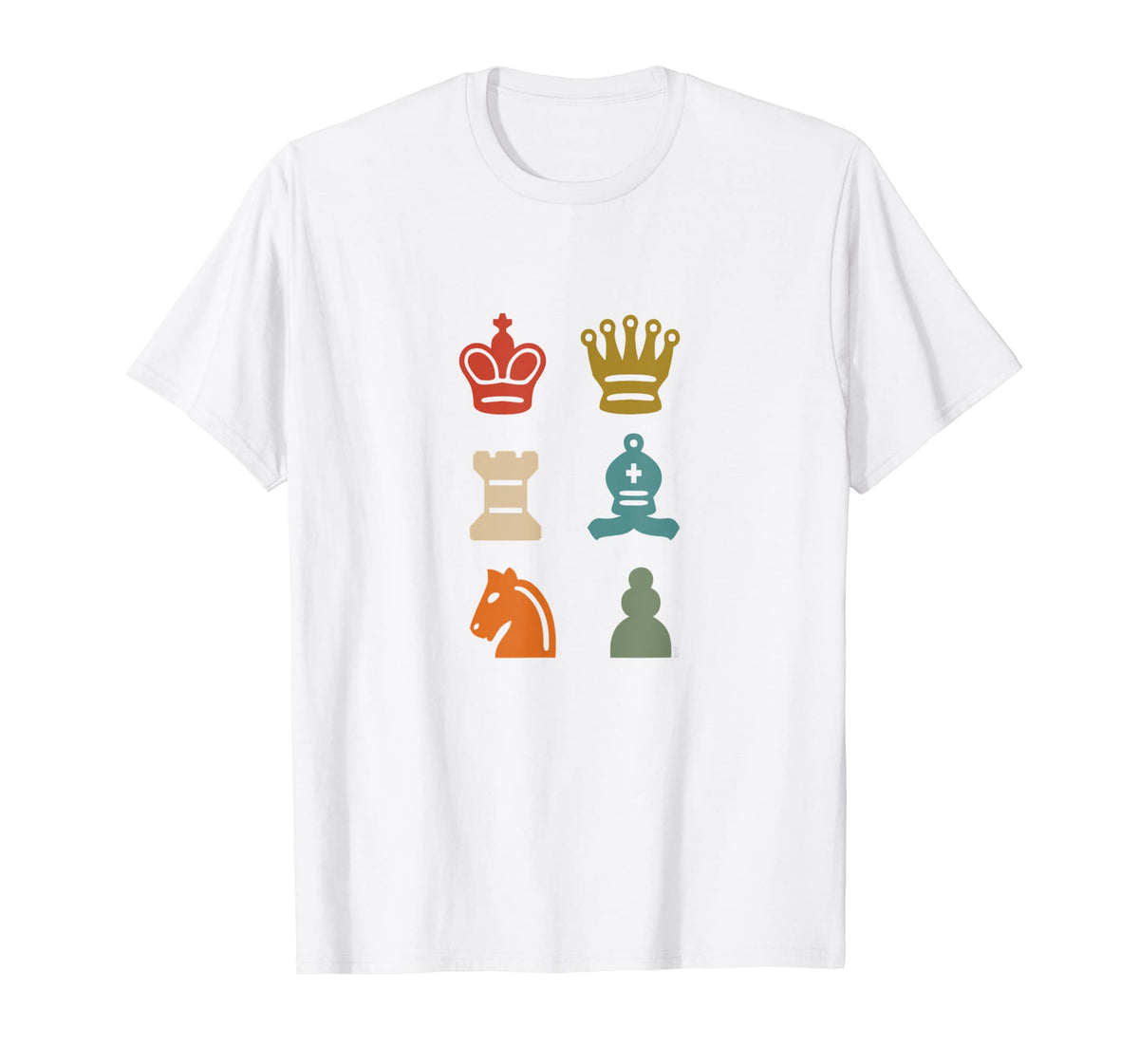 Retro Chess Pieces Graphic King Queen Knight Rook T-Shirt New Zealand ...