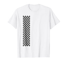 Load image into Gallery viewer, Checkered Checker Black &amp; White Vertical Stripe T-Shirt
