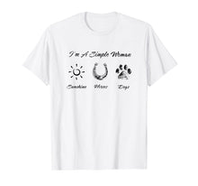 Load image into Gallery viewer, I&#39;m A Simple Woman Sunshine Horses Dogs T Shirt

