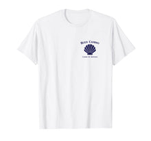 Load image into Gallery viewer, Buen Camino de Santiago Minimal Tshirt with Scallop Shell

