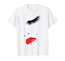 Load image into Gallery viewer, Eye Lashes In Vogue red lipstick t shirt Tops Tees Gifts
