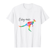 Load image into Gallery viewer, Fun Australia tshirt with Kangaroo - gday mate
