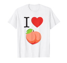 Load image into Gallery viewer, I Love Ass Tee Peach Slut Emoji Funny Big Butts T-Shirt
