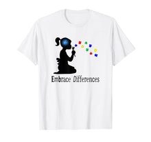 Load image into Gallery viewer, Embrace Differences Puzzle T-Shirt Autism Awareness Tee
