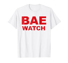 Load image into Gallery viewer, Bae Watch Lifeguard T Shirt Red On White
