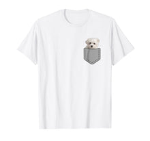 Load image into Gallery viewer, Maltese puppy dog in your pocket T-Shirt
