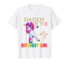 Load image into Gallery viewer, Mens COOL: DADDY Of The Birthday Girl Dabbing Unicorn Party Shirt
