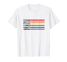Load image into Gallery viewer, LGBT Flag Light Swords Light Saber Love Gay Pride Tee Shirt
