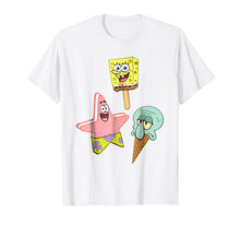 Load image into Gallery viewer, SpongeBob SquarePants Ice Cream Characters Graphic T-Shirt
