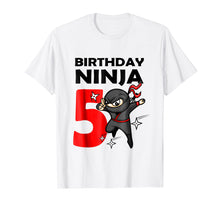 Load image into Gallery viewer, Kids Ninja Birthday Shirt 5 Year Old 5th Birthday BOY SHIRT
