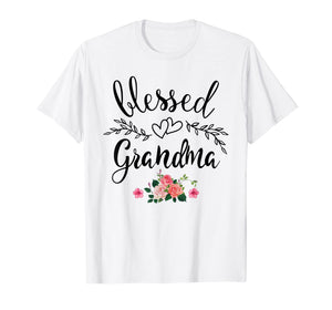 Blessed Grandma T-Shirt with floral, heart Mother's Day Gift