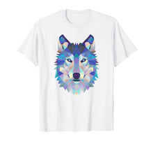 Load image into Gallery viewer, Wolf Geometric Art Howling Moon Animal Graphic T-Shirt
