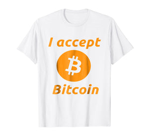 I Accept Bitcoin - Cryptocurrency Tee Shirt - Mens