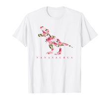 Load image into Gallery viewer, Cute Nanasaurus T shirt with Floral Dinosaur
