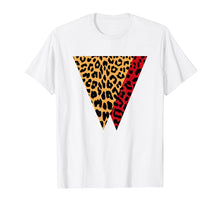 Load image into Gallery viewer, Red And Regular Leopard Print T-Shirt In Triangle
