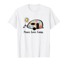 Load image into Gallery viewer, Camping Shirt, Peace. Love. Camp. T-shirt, Gifts for Campers
