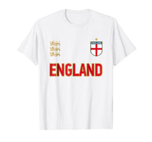 Load image into Gallery viewer, Three Heraldic Lions T-Shirt - England 2018 Cheer Jersey
