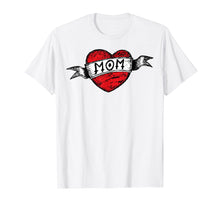 Load image into Gallery viewer, Hand-Drawn Mom Heart Tattoo T-Shirt Mother&#39;s Day Tee
