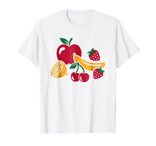Load image into Gallery viewer, Fruits with apple, banana, cherry and strawberries T-Shirt
