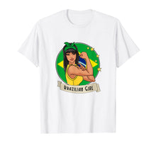 Load image into Gallery viewer, Brazil Girl T-shirt Brazilian Flag Brasil Gift
