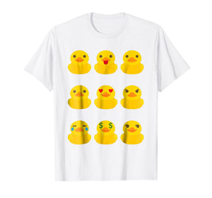 Cute Yellow Ducklings Emoji T-Shirt