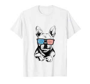 French Blulldog Shirt Women Glasses Frenchie Dog Lover Gift