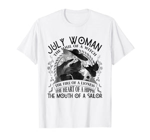 July Woman The Soul Of A Witch T-shirt Cancer Pride