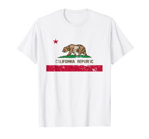 California State Flag TShirt Distressed CA Flags Gift Tee T-Shirt