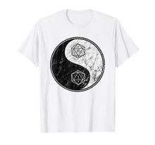 Load image into Gallery viewer, Yin Yang Dice DM T-Shirt Funny Vintage RPG Gift Tee
