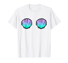 Load image into Gallery viewer, Mermaid Shell Shirt Women Top- Sea Shell Bra Tee Birthday
