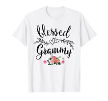 Load image into Gallery viewer, Blessed Grammy Shirt Grandma with floral Mother&#39;s Day T-Shirt
